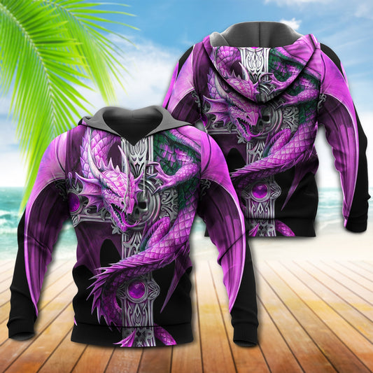 Pink Dragon Skull Sword Hoodie For Dark Artwork Streetwear And Relaxed Everyday Outfits