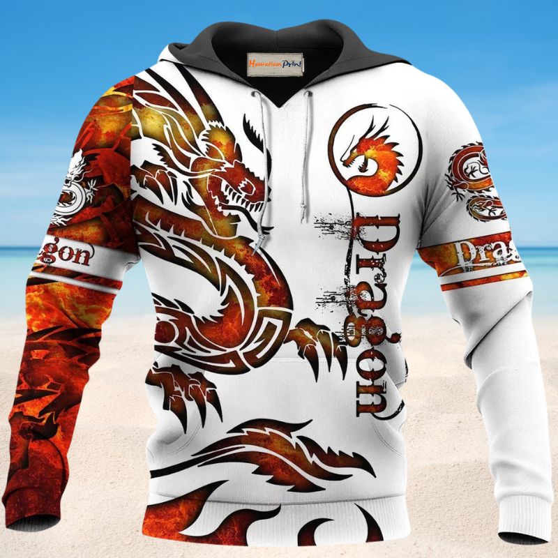 Red Dragon Tattoo Dungeon Fire Hoodie For Fantasy Art Lovers Travel Activities And Streetwear