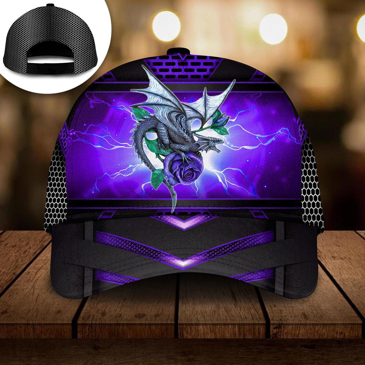 Purple Dragon Rose Cool Classic Cap For Weekend Travel Outdoor Events And Casual Outfits