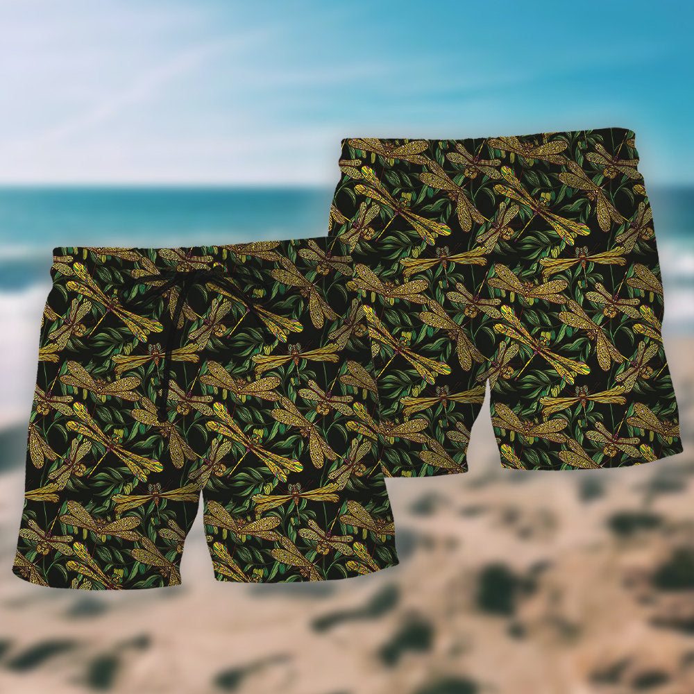 Dragonfly Always With Me Nature Beach Shorts For Tropical Getaways And Weekend Adventures
