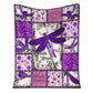 Fibromyalgia Awareness Dragonfly Flannel Blanket For Cozy Bedroom Sofa Decor