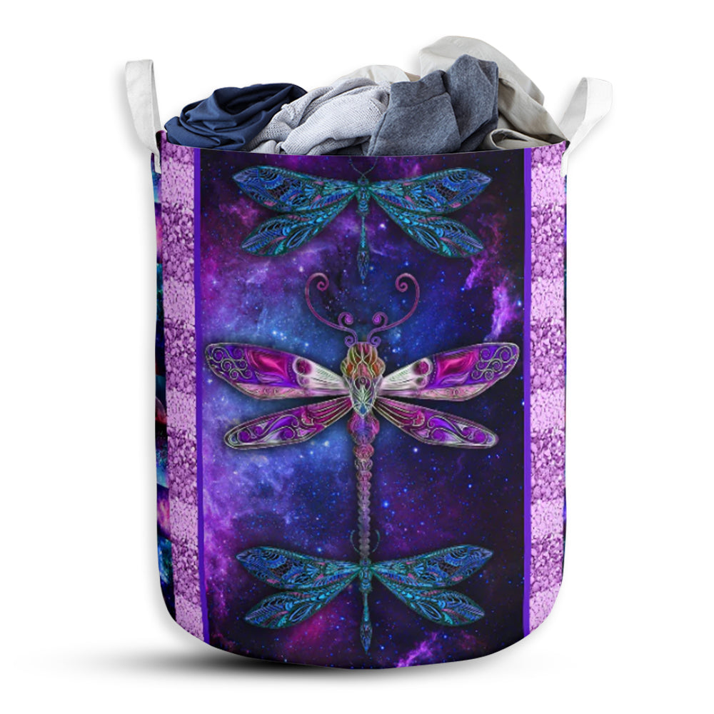 Dragonfly Galaxy Lovely Style Laundry Basket For Bathroom Bedroom Storage