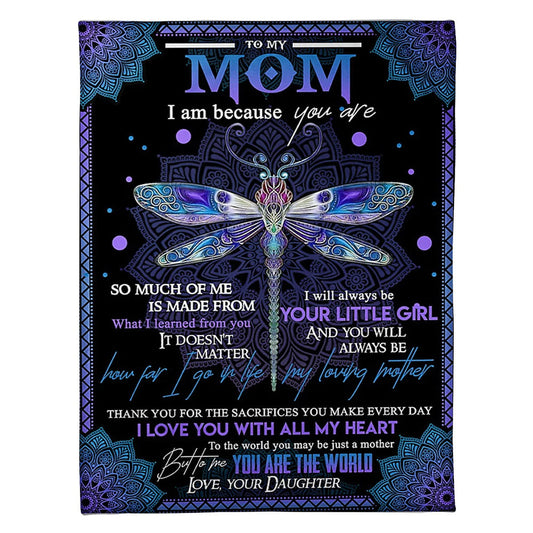 Dragonfly I Love You With All My Heart Flannel Blanket For Cozy Bedroom Sofa Decor