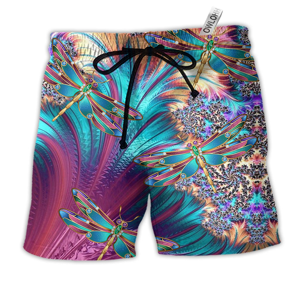 Dragonfly Loves Summer Vibes Luxury Hawaiian Beach Shorts For Poolside Relaxation And Style