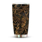 Dragonfly Wood Black With Bronze 20 Oz Tumbler For Coffee Travel And Daily Drinks