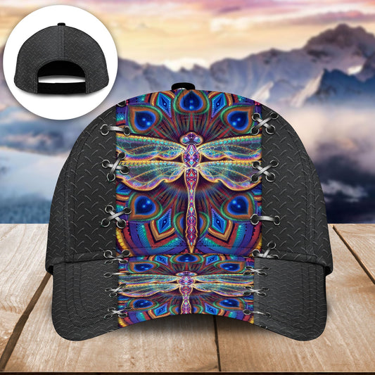 Dragonfly Mandala Art Classic Cap For Outdoor Adventures Festivals And Casual Wear