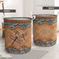 Dragonfly Rattan Mandala Style Laundry Basket For Room Home Organizer