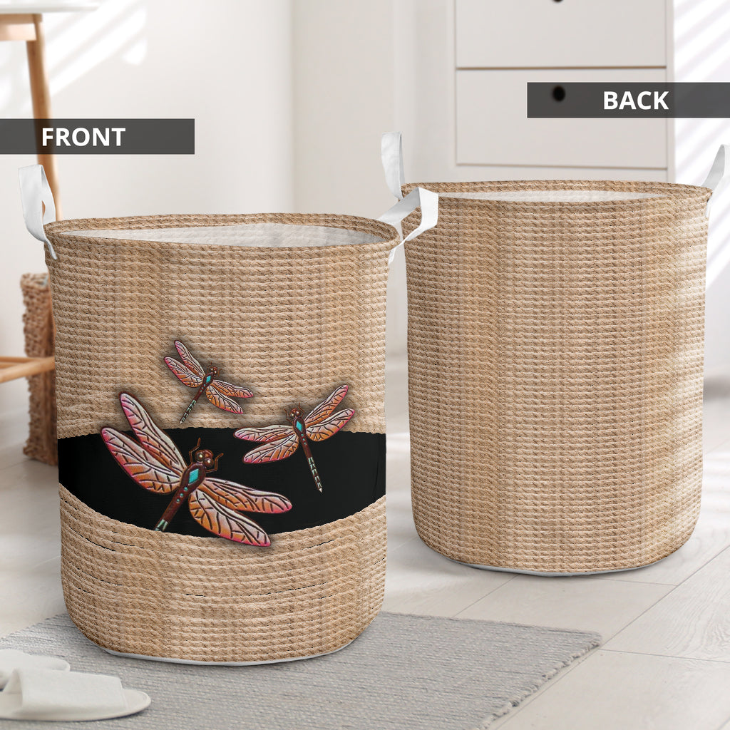 Dragonfly Rope Line Laundry Basket For Bathroom Bedroom Storage