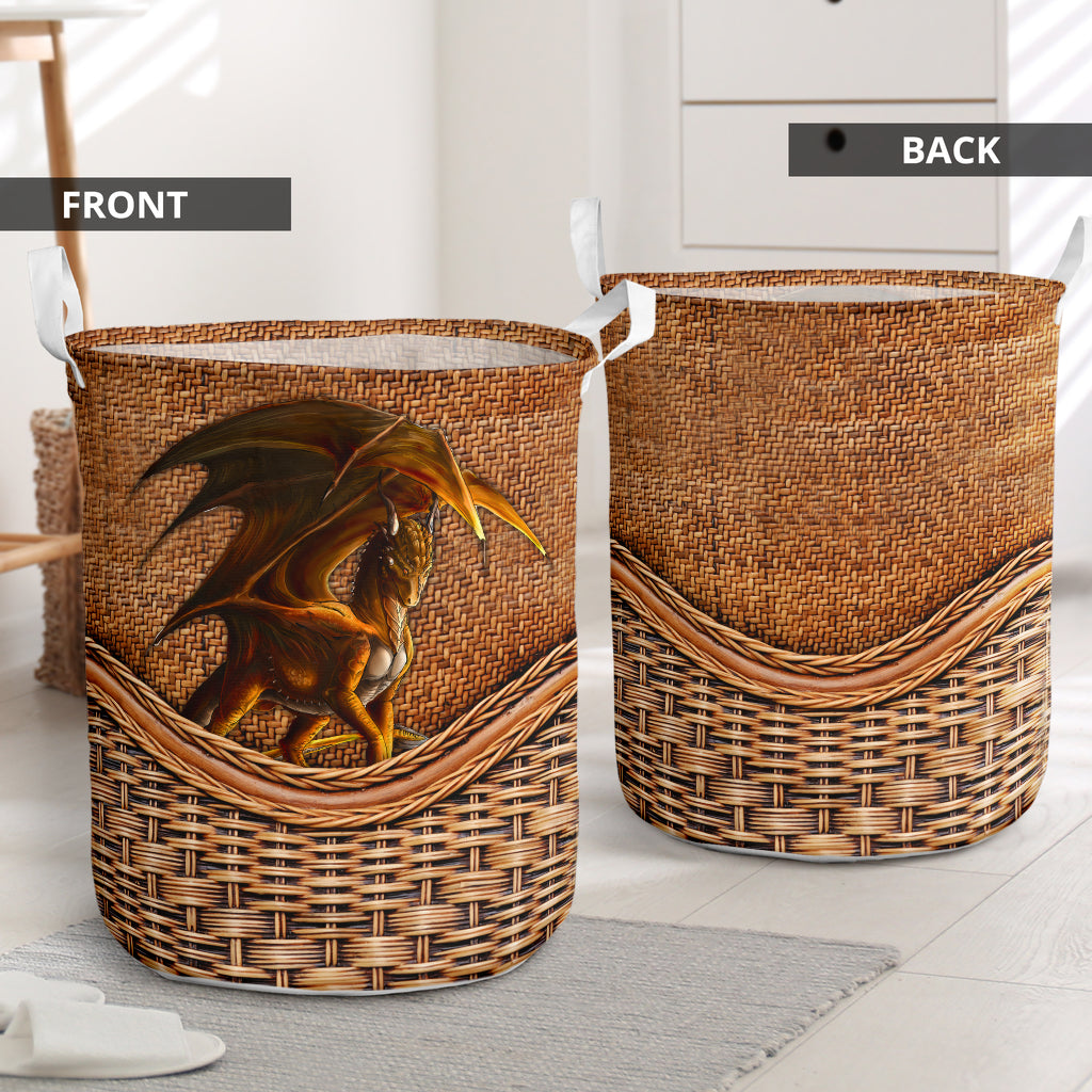 Dragon Rattan Texture Laundry Basket For Room Home Organizer