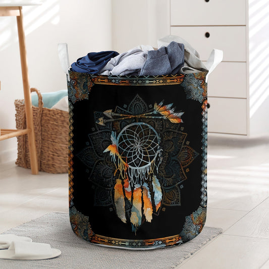 Dreamcatcher Mandala Style Laundry Basket For Bathroom Bedroom Storage