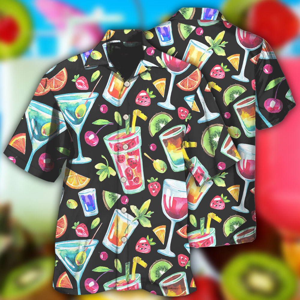 Fruit Juice Hawaiian Shirt For Coastal Travel, Casual Events, And Comfortable Summer Wear
