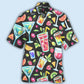 Fruit Juice Hawaiian Shirt For Coastal Travel, Casual Events, And Comfortable Summer Wear