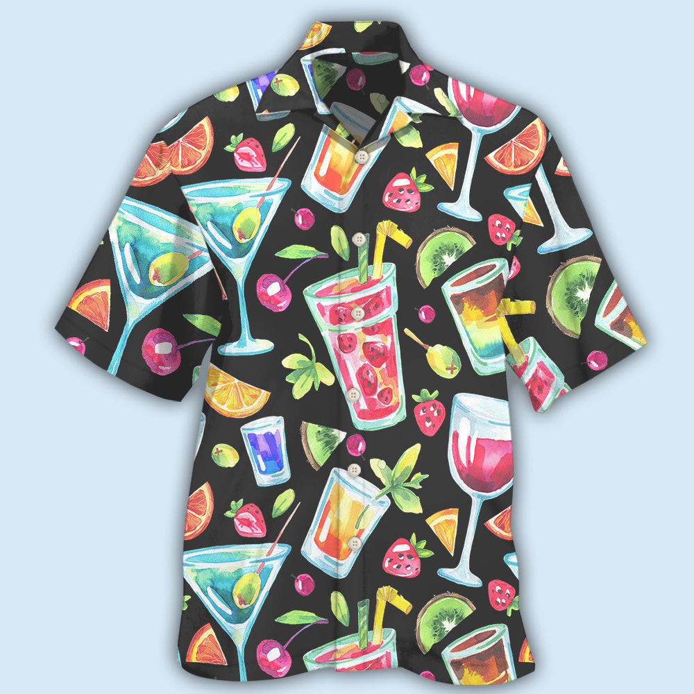 Fruit Juice Hawaiian Shirt For Coastal Travel, Casual Events, And Comfortable Summer Wear