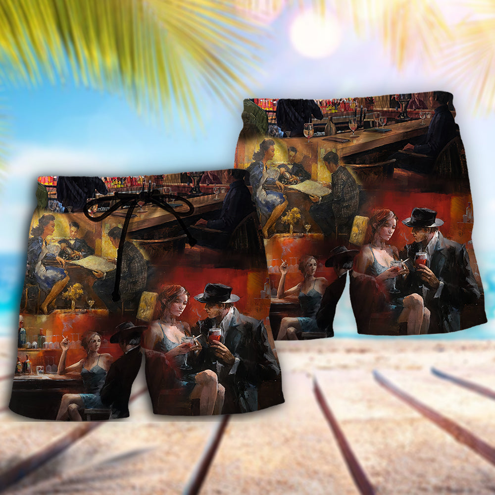 Wine Night Fun With Friends Lifestyle Beach Shorts For Resort Travel And Thoughtful Summer Gifting