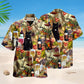 Drinking Wine Feeling Fine Cats Hawaiian Shirt For Tropical Trips Food Fans And Cheerful Summer Outings