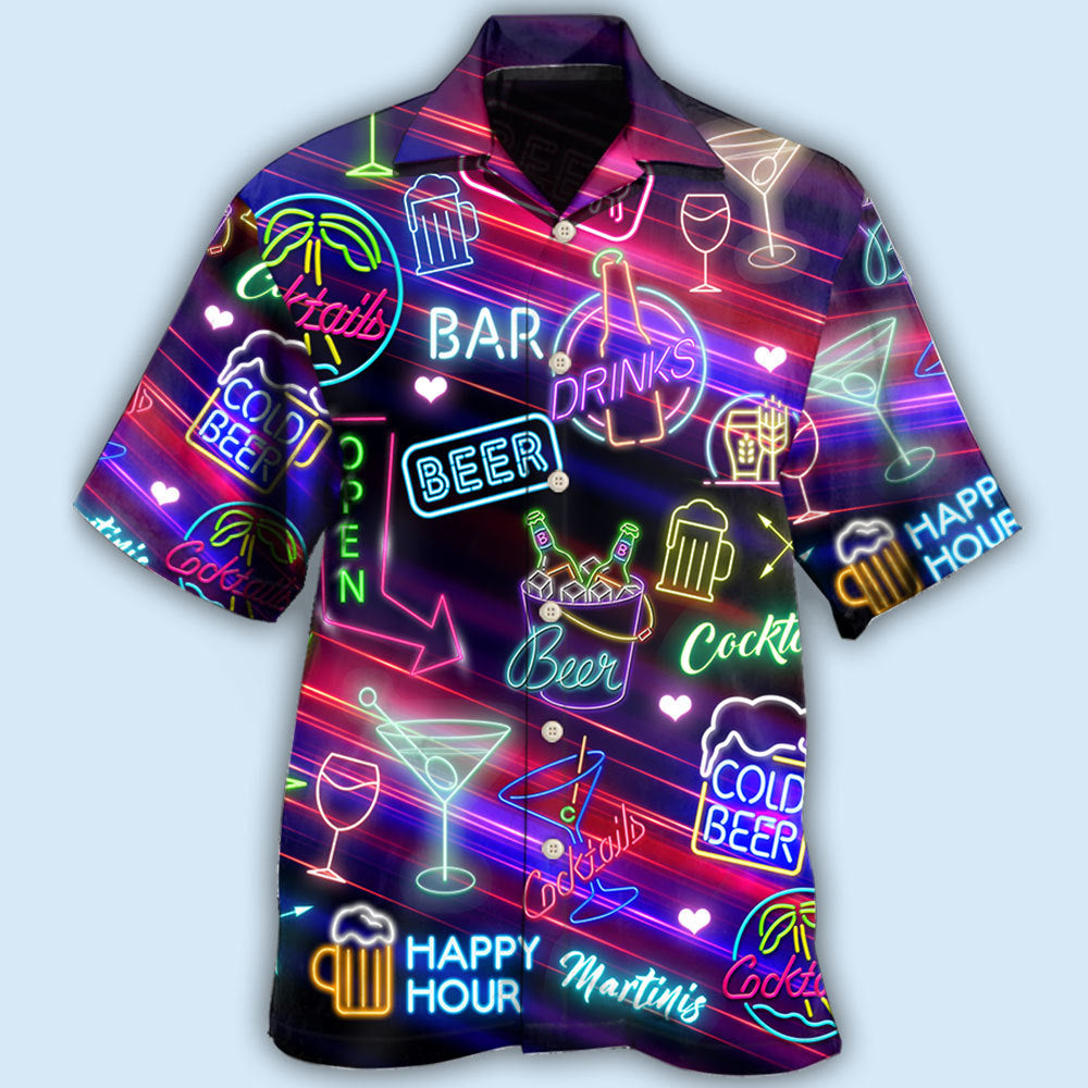Beer Cocktails Drinking Bar Hawaiian Shirt For Summer Events And Casual Outdoor Wear