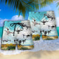 Blue Drone Sky Beach Shorts Pattern Detail For Summer Travel And Laid Back Styling