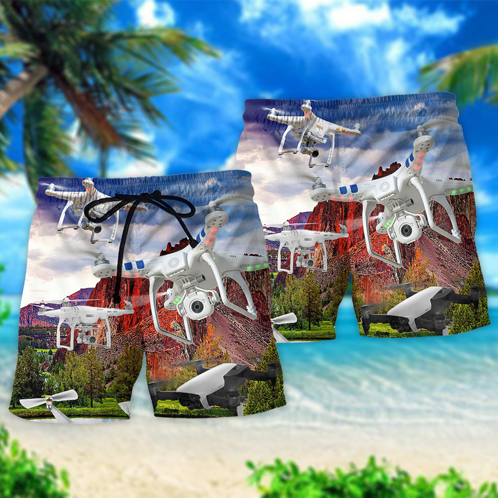 Drone Pilot Flying Is What I Do Beach Shorts For Tropical Getaways And Weekend Adventures