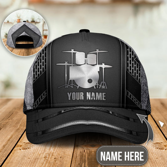 Drum Black And White Style Personalized Classic Cap For Weekend Outings Holidays And Thoughtful Gifting