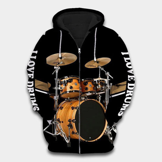 Drum Life Hoodie For Music Lovers Concert Outings Travel And Everyday Streetwear