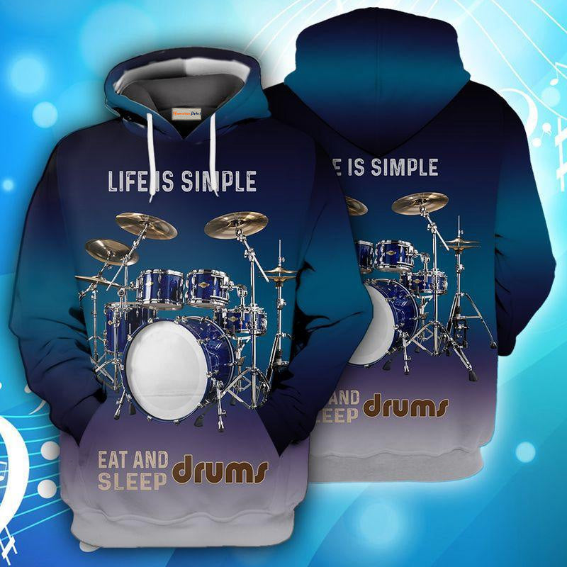 Drum Life Simple Hoodie For Music Culture Travel Days And Comfortable Casual Wear
