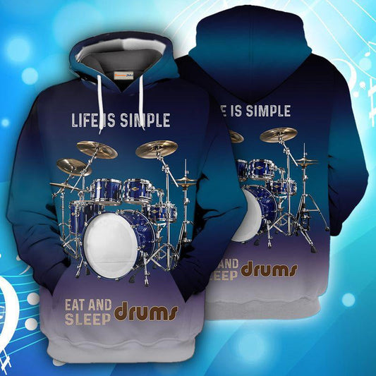 Drum Life Simple Hoodie For Music Culture Travel Days And Comfortable Casual Wear
