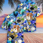 Drum Music Drums Plumerias Hawaiian Shirt Design Detail For Beach Days And Holiday Travel