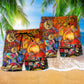 Drummer Music Beach Shorts Pattern Detail For Casual Outings And Travel Ready Comfort
