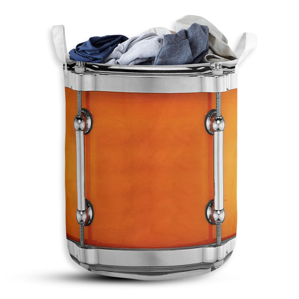 Small Size Drum Shortcut Yellow Laundry Basket For Bathroom Bedroom Storage
