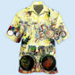 Colorful Drum Music Hawaiian Shirt For Island Vacations, Resort Wear, And Relaxed Seasonal Style