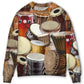 Drum Music Lifestyle Sweater For Rehearsals Weekend Outings And Expressive Casual Styling