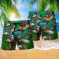 Duck All You Need Is Love Hawaiian Print Beach Shorts For Sunny Getaways And Gifting