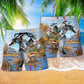 Duck Field Christmas Light Beach Shorts Pattern Detail For Summer Adventures And Comfortable Daily Wear