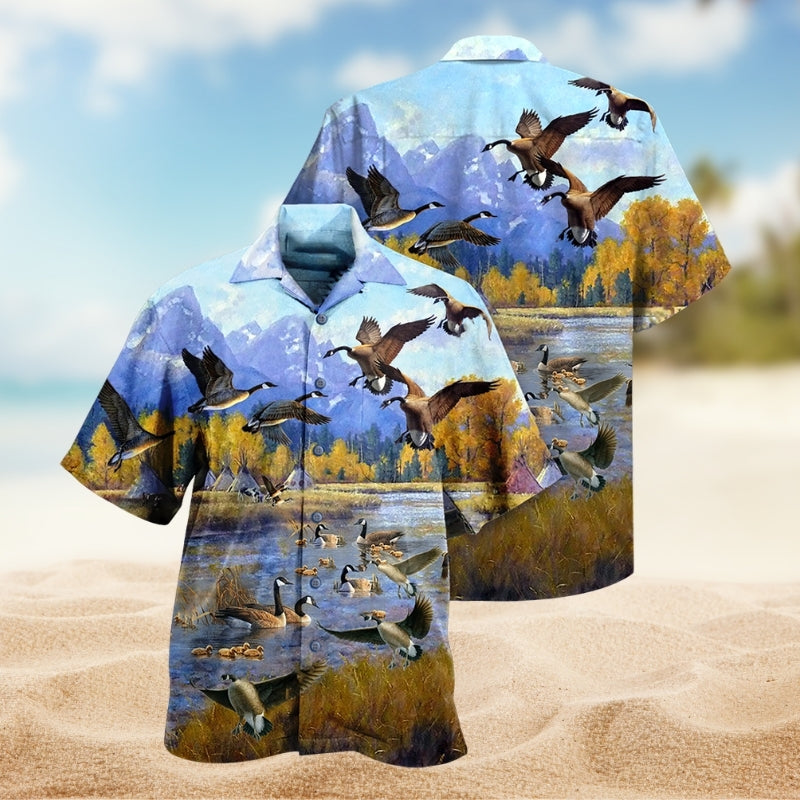 Duck Fly Hawaii Hawaiian Shirt For Resort Trips, Coastal Parties, And Warm Weather Style