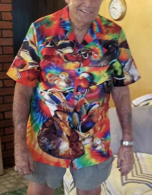 Red Green Duck Hawaiian Shirt Pattern View For Relaxed Warm Weather Outfits