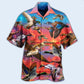 Duck Ducks Sky Hawaiian Shirt Pattern Detail For Summer Holidays And Outdoor Fun