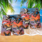 Duck The Soul Ducks Is In The Sunset Hawaiian Beach Shorts For Relaxed Warm Weather Wear
