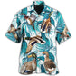 Tropical Duck Leaf Hawaiian Shirt For Coastal Travel, Casual Events, And Comfortable Summer Wear