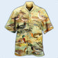 Vintage Duck Hawaiian Shirt With All Over Print For Beach Parties Vacation Travel And Relaxed Casual Style