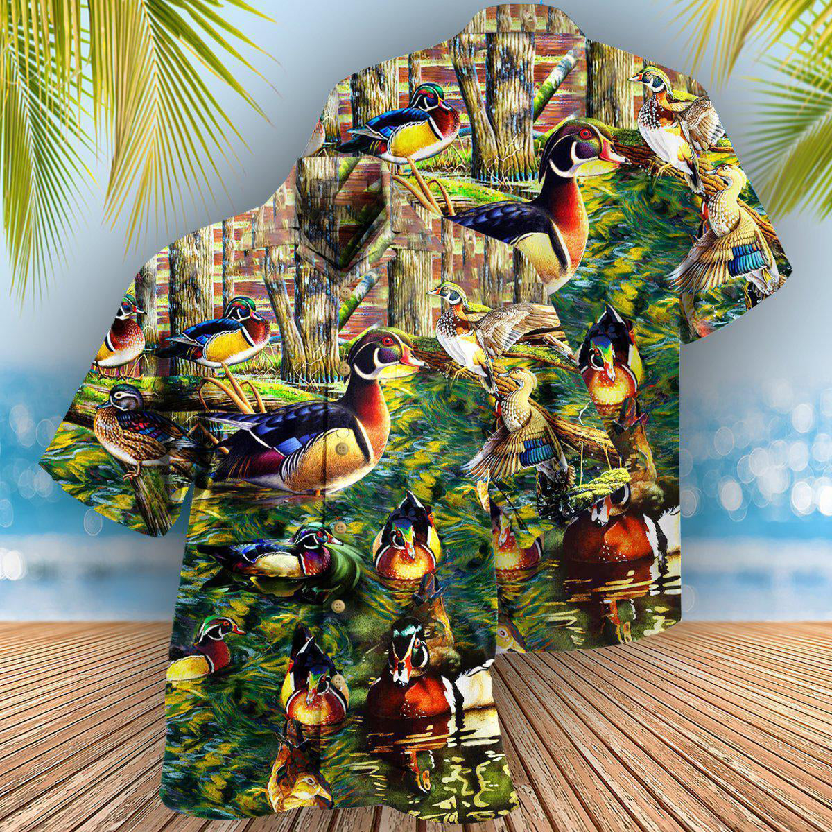 Duck Welcome Side Hawaiian Shirt Design View For Casual Summer Styling