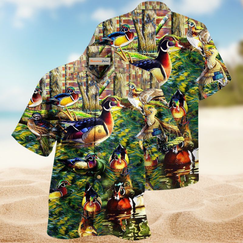 Duck Welcome Side Hawaiian Shirt For Beach Days, Summer Outings, And Thoughtful Gift Giving