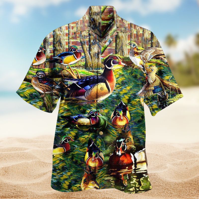 Duck Welcome Side Hawaiian Shirt For Beach Days, Summer Outings, And Thoughtful Gift Giving