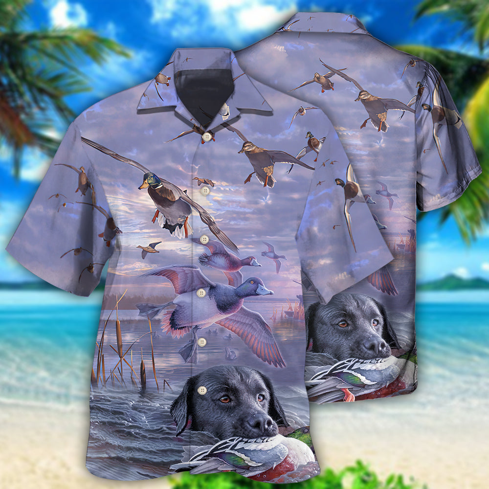 Duck Hunting Outdoor Purple Hawaiian Shirt For Beach Days, Summer Outings, And Thoughtful Gift Giving