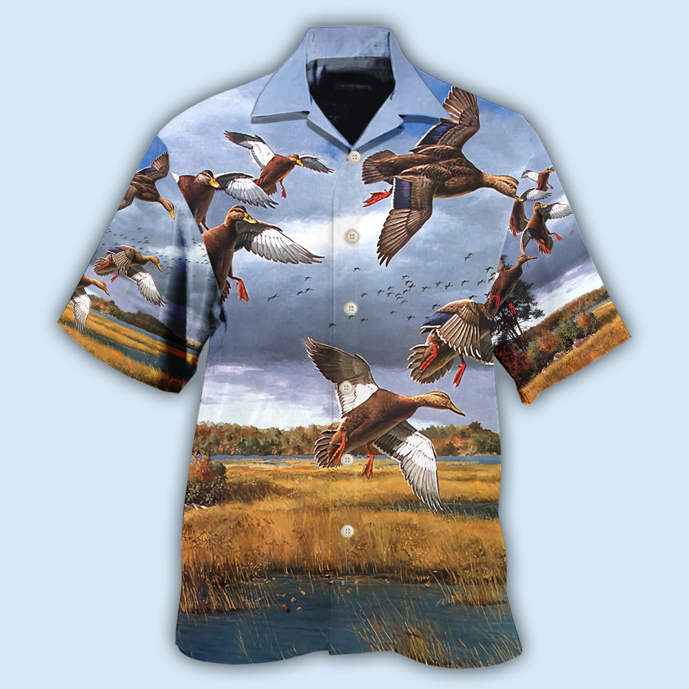 Classic Duck Hunting Outdoor Hawaiian Shirt For Beach Days, Summer Outings, And Thoughtful Gift Giving