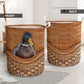 Duck Rattan Texture Laundry Basket For Room Home Organizer
