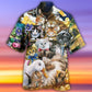 Animals Ducks Cats Hawaiian Shirt Pattern Detail For Vacation Travel And Daily Wear