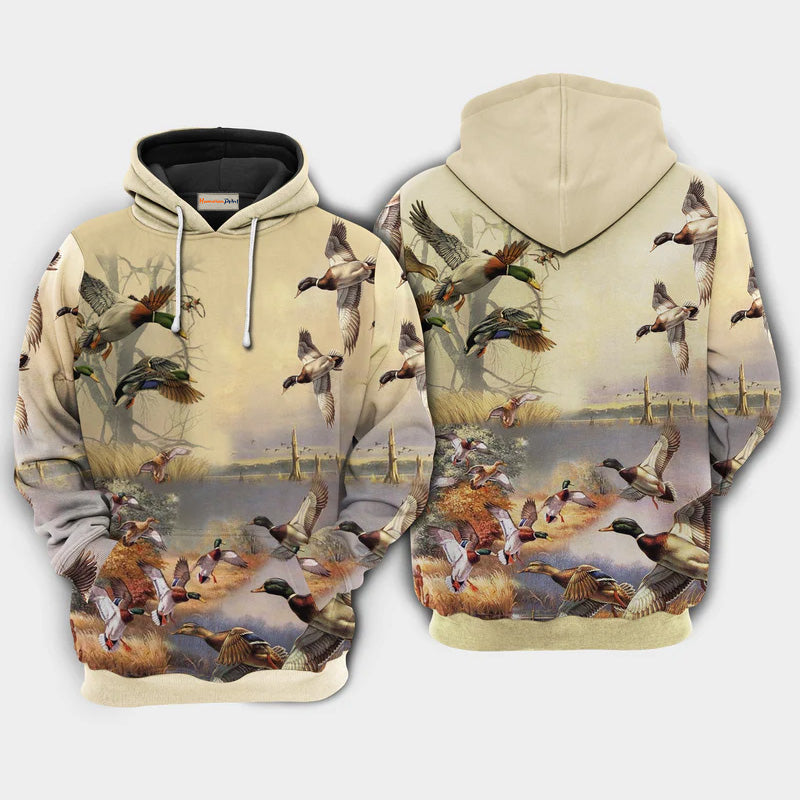 Vintage Ducks Hoodie For Weekend Trips Relaxed Outfits And Thoughtful Gifting