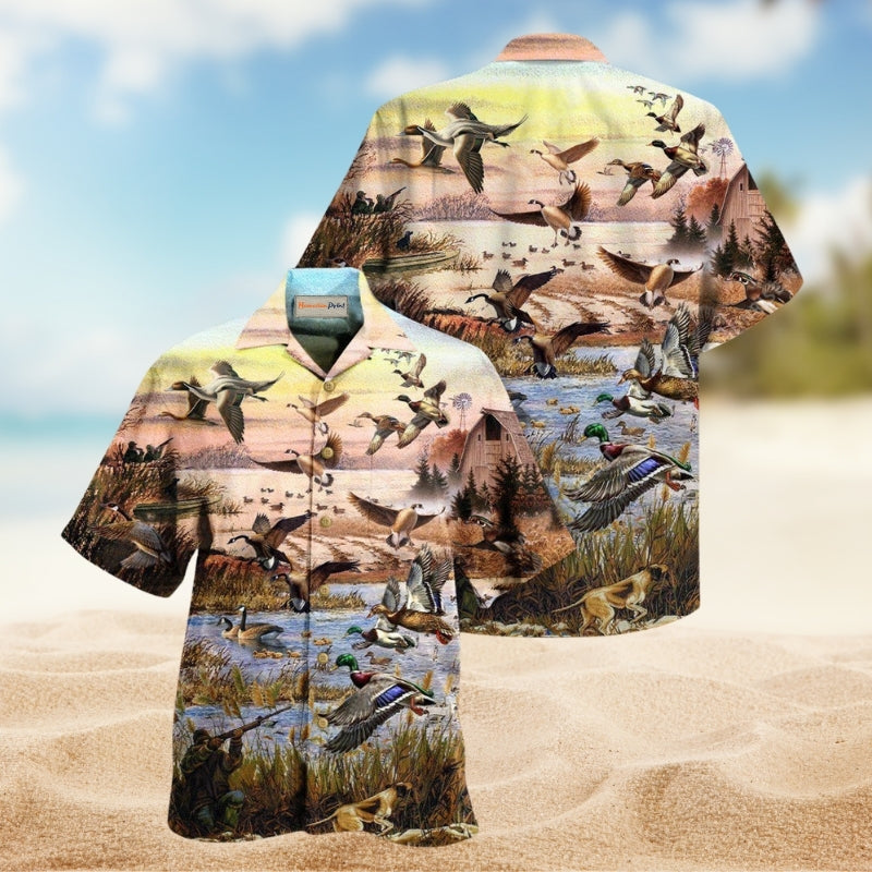 Ducks Playful Duck Game Hawaiian Shirt For Tropical Holidays Active Outings And Relaxed Casual Style