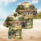 Fantasy Vintage Colorful Role Leaf Hawaiian Shirt Print Closeup For Casual Outings
