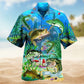 Fishing Men Hawaiian Shirt For Coastal Travel, Casual Events, And Comfortable Summer Wear